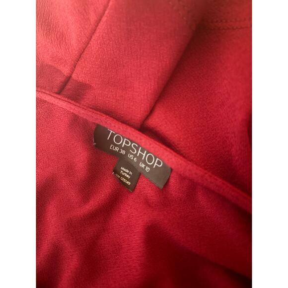 Top Shop Size 6 Red Wine Blouse - Picture 4 of 5
